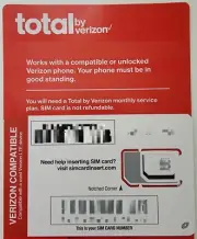 Total Wireless SIM card • Verizon Samsung Galaxy S21 S21+ Plus S21 Ultra FE