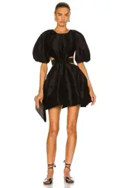AJE Womens Mimosa Cut Out Cut Out Mini Dress - Black Size 12