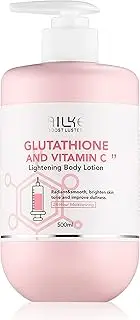 AILKE Lightening Body Lotion, With Glutathione, Vitamin C, Quick Absorption, Smooth Skin, Glowing Skin Tone, Hand & Leg Moisturizing Cream, 500ML
