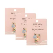 3x Urban Best Mum Memento Pin Decorative Display Keepsake Tag/Badge Blue 2cm