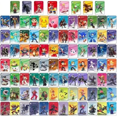 ALL 95PCS Amiibo SSBU PVC NFC Game Card Fast Shipping!Free stickers!