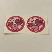 Vintage Scratch N Sniff Candy Hearts Scent Sticker G5
