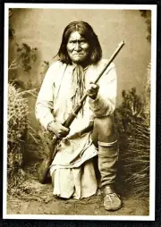 ⫸ 952 Postcard GERONIMO Native America Apache Indian Chief 1885 Photo - NEW CARD