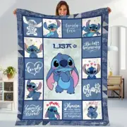 Personalized Stitch Blanket Lilo Stitch Blanket Stitch Birthday Gifts Angel Stit