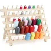 Spools Sewing Embroidery Thread Rack Wooden Stand Shelf Tool