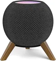 Wooden Desktop Speaker Stand for HomePod Mini Stand - Wood Tripod Desk Speaker Stand for Home Pod Mini Table Stand Holder for Space Saving and Decoration, 1 Pack