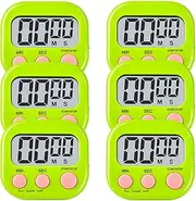Kitchen Timer, Digital Classroom Timer, Stopwatch, Suitable for Kitchen, Study, Work, Exercise Training, Outdoor Activities (6P Green)
