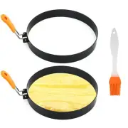 Egg Rings 2 Pack 6" Pancake Mold Nonstick Round Pancake Egg Mold with Silicon...