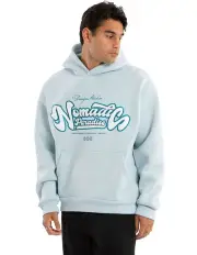 [Nomadic Paradise] Ripple Oversized Hoodie in Blue