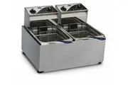 Roband Double Pan Fryer 2 x 8lt - Commercial Benchtop Deep Fryers (RB-F28) - F28-RB