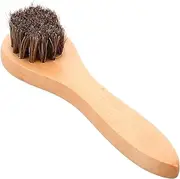 GAROZATION Shoe Polishing Brush with Ergonomic Handle Durable Horsehair for Shoes Boots Backpacks Efficient Boot Polish Kit for and Care