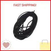 Usew 1/8-Inch (3mm) Black Heavy Stretch Round String Elastic Cord (Cut of 10 Yar