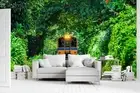 3D Forest Train Landscape Self-adhesive Removeable Wallpaper Wall Mural