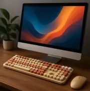 Wireless Keyboard and Mouse Combo USB 2.4GHz Compact Whisper Quiet for Computer
