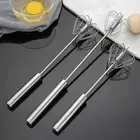 Versatile Semi-Automatic Whisk Stainless Steel Rotary Whisk Blender Egg