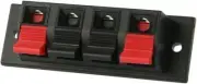 Quad Speaker SubWoofer Terminal Panel Plate Push Type