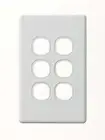 Beacon Lighting Lucci Power Gravity 6 Gang Plate Only in Matte White