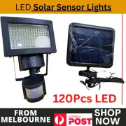 120 LED Solar Motion Sensor Light Outdoor Garden Wall Security Flood Lamp Lights