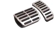 MEXWLOP Stainless Steel Footrest Support Pedals Caps, for VW, for, for Seat, for Skoda, for Polo, for Golf 4, for Bora, for Beetle RSi GTI R32 Pad Foot Rest Pedal Car Foot Pedal Set(AT 2PCS)