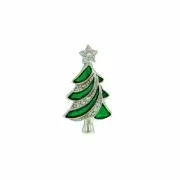 925 Sterling Silver Holiday Christmas Tree Charm Pendant Jewelry with Star on...
