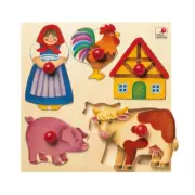 Selecta toy puzzle farm 5 pcs puzzle game toddler toy 20 cm