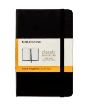 NEW/RRP$34.99 MOLESKINE Pocket Black Hard Cover Ruled Classic Notebook