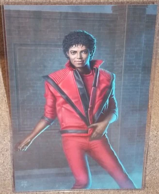 Michael Jackson Thriller Glossy Art Print 11 x 17 In Hard Plastic Sleeve