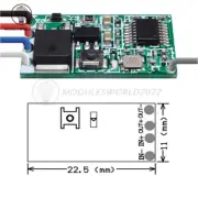 433mhz DC3.6V-24V 2A 1CH Relay Wireless RF Remote Control Switch Receiver Module