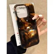 Phone Case - iPhone 16 Pro Max / 16 Pro / 16 Plus / 16 / 15 Pro Max / 15 Pro / 15 Plus / 15 / 14 Pro Max / 14 Pro / 14 Plus / 14 / 13 Pro Max / 13 Pro / 13 / 13 Mini Brown & Black - iPhone 15 Pro Max