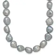 Fashion 9-11mm Grey Baroque Endless Necklace