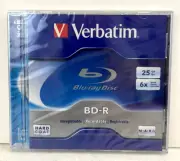 Verbatim BD-R ~ Blu-ray Disc~Recordable 25GB-6x Blank Disc # 96910~New/Sealed