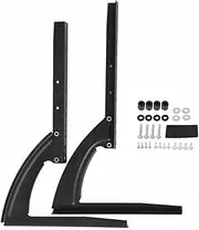 Black Metal Steel Bracket for Flat LED LCD Screen TV Desktop Table Top Stand Holder Vertical TV Stand_Black 14"-42" (Color : A)