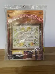 VTG Pauline Denham #6002 Serenity Prayer Sampler - Crewel Embroidery Kit - NIP