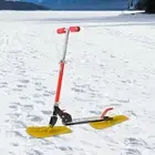 2Pcs Snow Sled Ski Scooter Kit Flat Bottom Universal Toboggan Ski Sledge Board