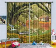 An Old Tree Beside Lake 3D Curtain Blockout Photo Printing Curtains Drape Fabric