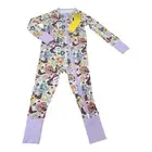 NWT Happy Zzz's Paw Patrol Zip-Up Sleeper Pajama with Fold-Over Cuffs Bamboo 18m