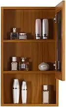 Mirror Cabinets Space Aluminum Wall-Mounted Bathroom Bathroom Mirror with Shelf Wall-Mounted Toilet Kitchen Seasoning Storage Box (Color : Brown, Size : 40 * 70 * 13cm)