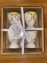 NEW BUNNY BOULEVARD EASTER EGG CUPS SHOT GLASSES SET OF FOUR NEW