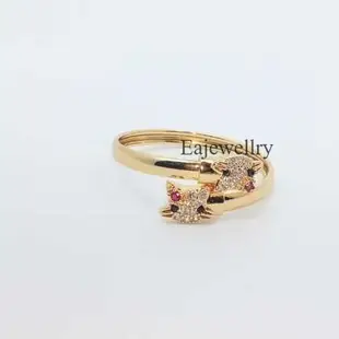 Eajewellry 兒童首飾 Hello Kitty 鍍金手鍊 24k 鍍金 Dhikr 兒童時尚