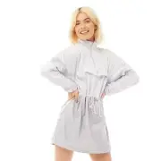 Adidas Original Long Sleeve Windbreaker Grey 1/4 Zip Dress Sz XL NEW FU3829 RARE