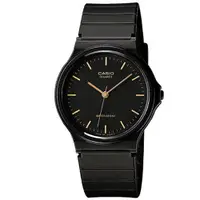 在飛比找ETMall東森購物網優惠-【CASIO】 超輕薄感數字錶-金羅馬黑面 (MQ-24-1