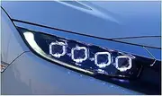 Headlight Assembly Compatible With Civic 2016-2020 LED Daytime Running Light LED Sequential Turn Signal Full LED Light Source