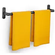 Towel Rack for Bathroom - 24" Rustproof Towel Holder, Sturdy X-Large Black