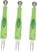 Cabilock 3 Pcs Watermelon Spoon Fruit Scooper Multi-Functional Dessert Spoon Stainless Steel Ideal for Kitchen Home Restaurant