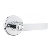 N2lok Novum Door Lever on Round Rose Privacy Set Polished Chrome 555 NO PC BP