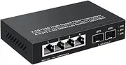 Ziodpwp 2.5G Ethernet Switch 4 Port 2500Mbps Network Switcher 2 Port 10G SFP+ Slot Home Lab Hub Internet Splitter Plug and Play