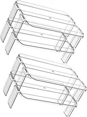 Ciieeo 2pcs Refrigerator Shelf Storage Shelves Organizer Holder Fridge Small Magnetic Kitchen Can Storage Shelving Multifunctional Storage Rack Refrigerator Storage Rack Plastic