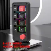 8-Key Wired Gaming Mini Keyboard Hot-Swap Full Keys 12 Lighting Effects Macro De