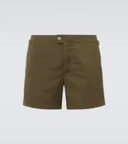 [Tom Ford] Tom Ford Technical poplin swim shorts UK 40 green