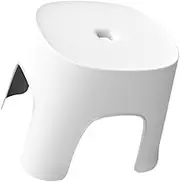 GRIRIW Bathroom Step Stool Sturdy Small Stool for Shoes Wearing Non-Slip Plastic Foot Stool
